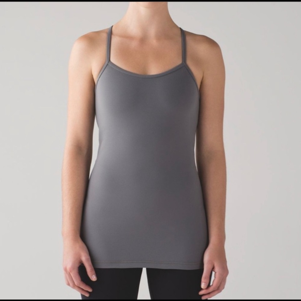 Lululemon Power Y Yoga Workout racerback tank grey